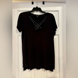 Women’s Black Short Sleeve Tee Size Large by Rock & Republic